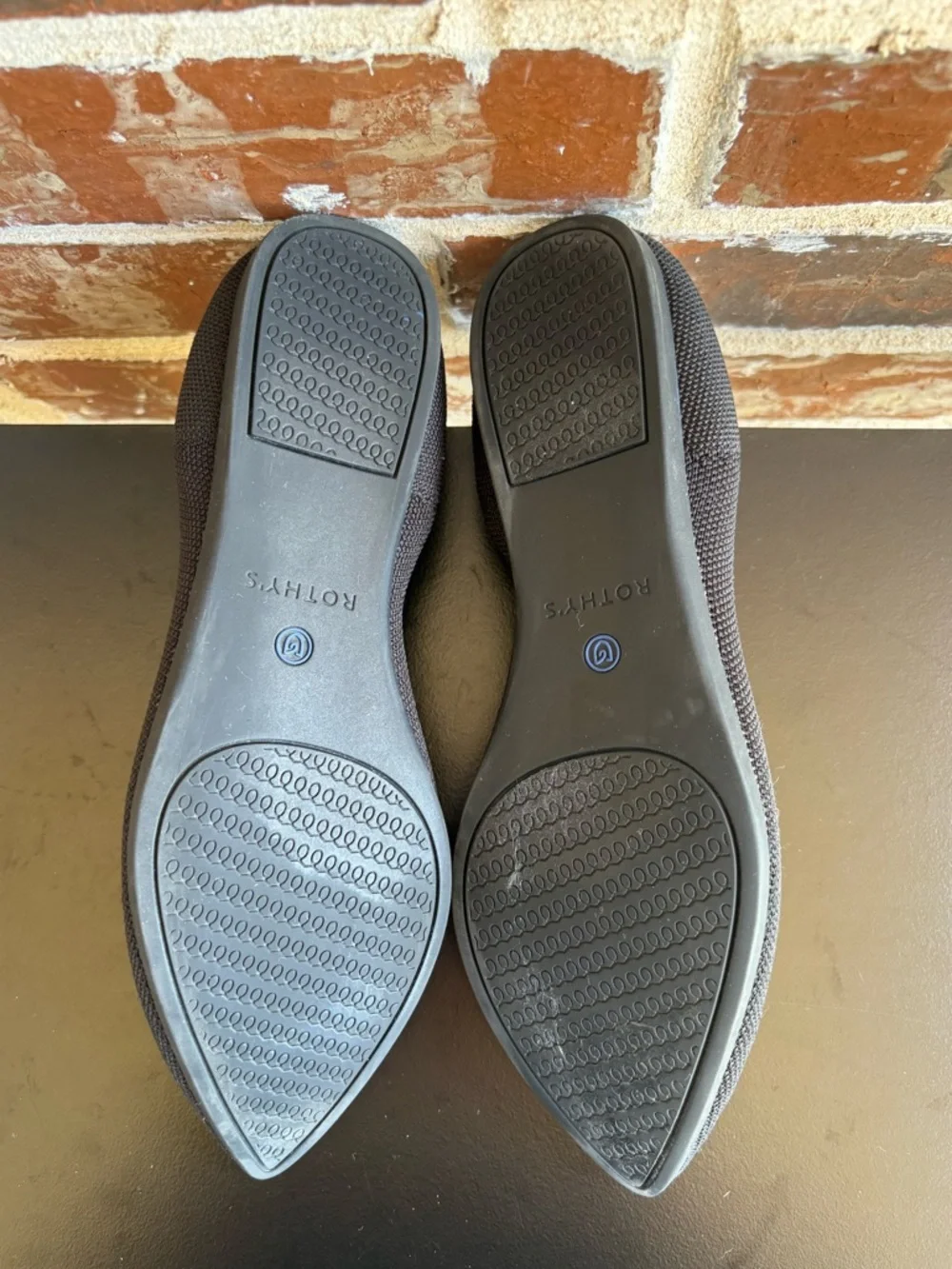 Rothy’s The Point Black Slip On Flats Shoes Size 9